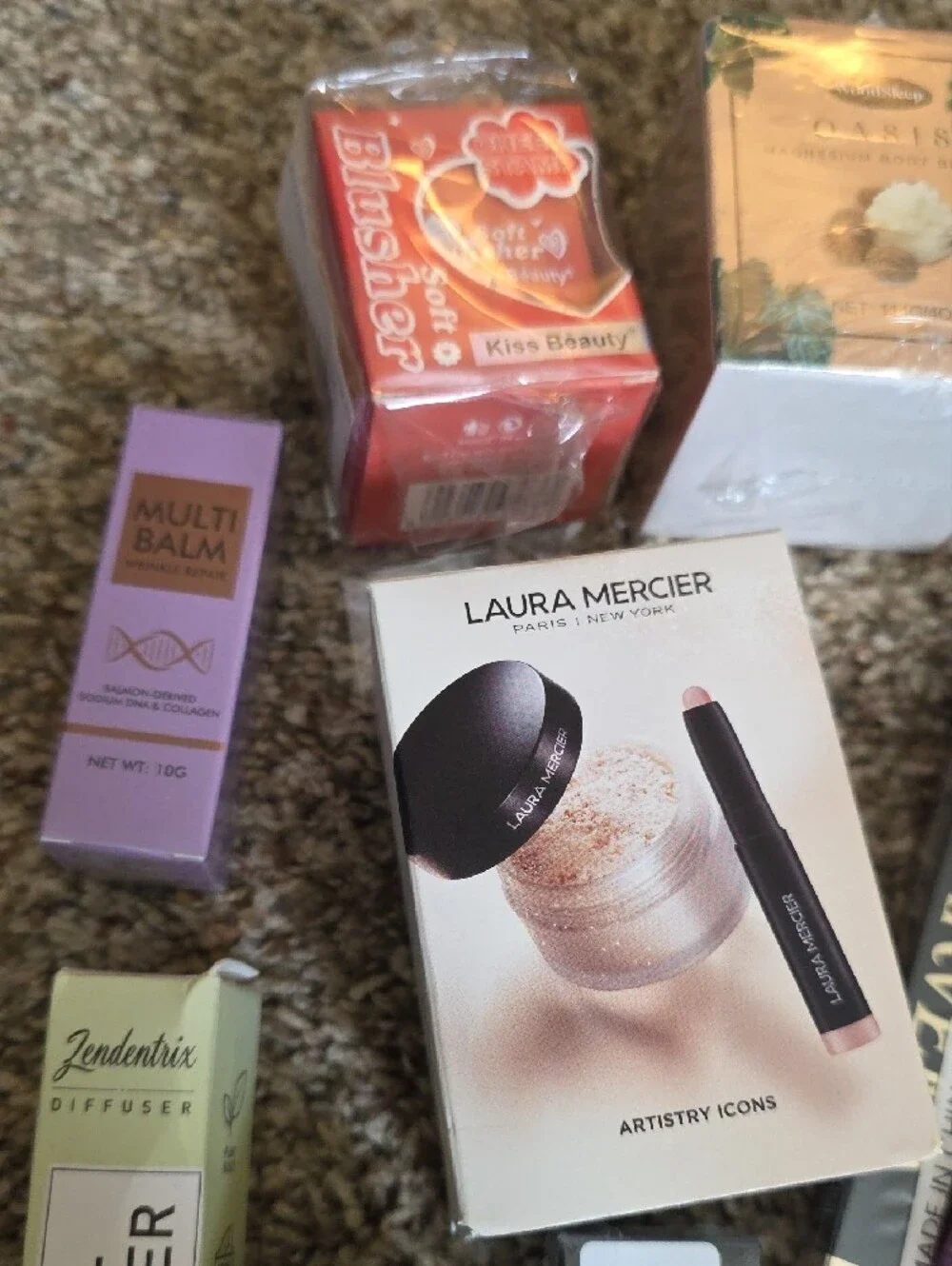 Skincare & Beauty Box Lot with Bright Green Aloe Vera Packaging